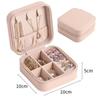 1Pcs Tragbare Schmuck Box Schmuck Organizer Display Reise Schmuck Fall Boxen Taste Leder Lagerung Zipper Jewelers WBL