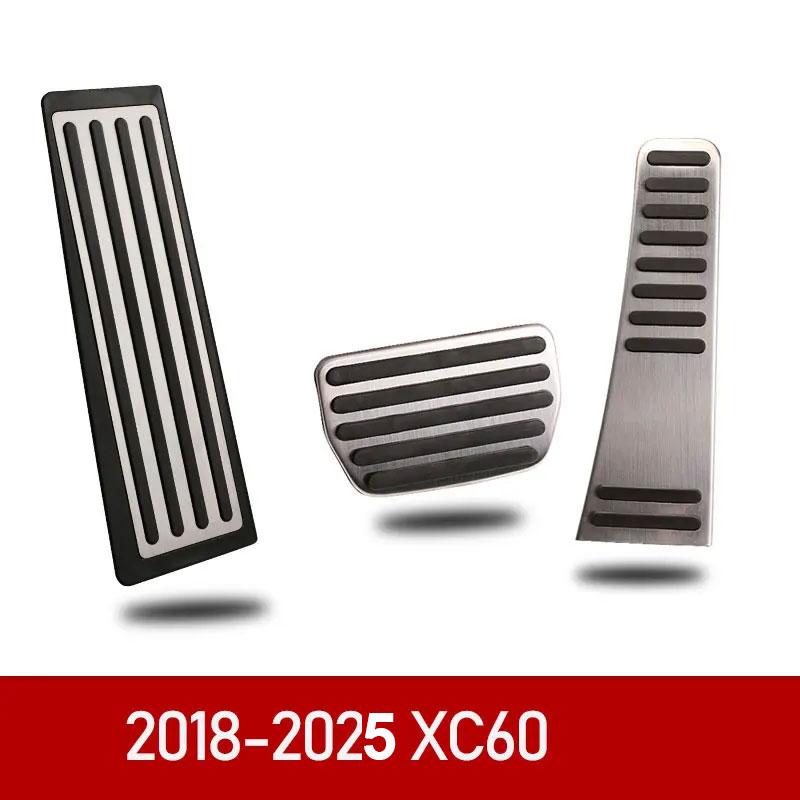 Car Accelerator Brake Pedal Footrest Pedal Plate Cover For Volvo XC60 XC90 S90 v90 s60 v60 xc40 Accessories 2022-25