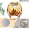 2D Flat, 1pc Round Aluminum Hanging Sign - "Quand nous arriverons a la fin de notre vie" French Old Couple Metal Wall Art, Vintage Romantic Bench