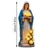 Mary Lady Garden Light Solar Resin Waterproof Decorative Lights Mary Statue Flowers Goddess Statue with LED Luminous Rose
