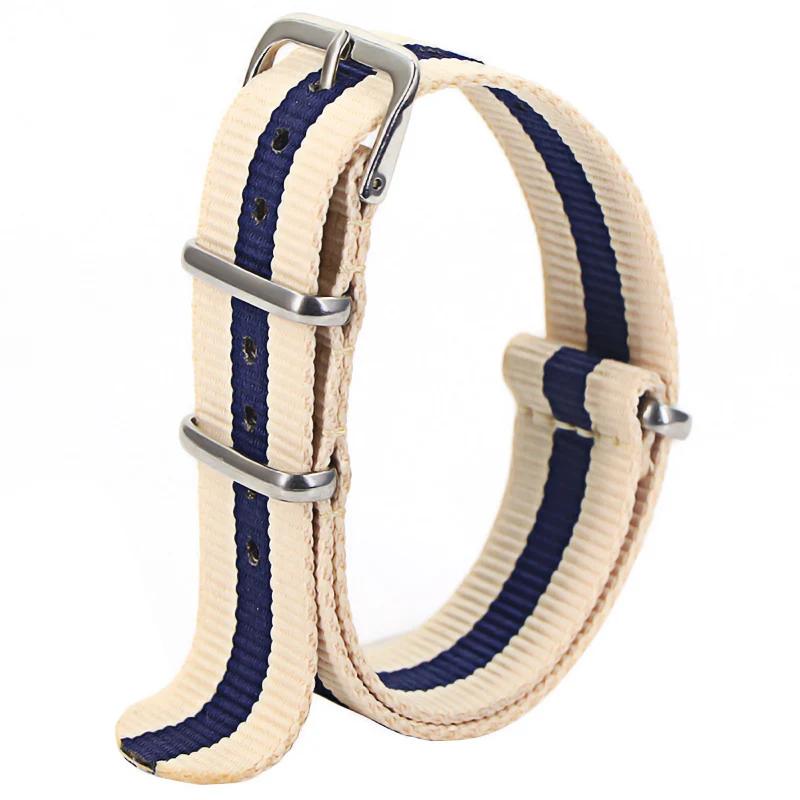 Sport Nylon Watch Band for Women&Men Watch Strap 18mm 20mm 22mm Army Sport Strap Fabric Nylon Watchband Buckle Belt