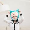 Halloween blue cotton-filled monster hood hat, photo props, photo props, cartoon headgear performance props