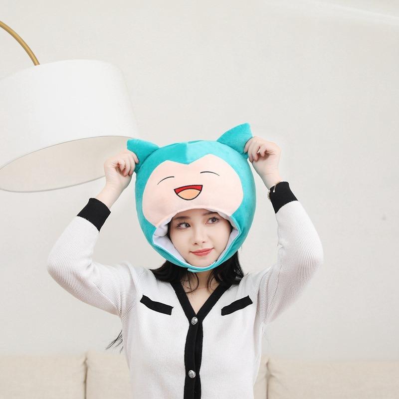 Halloween Blue Cotton-filled Monster Hood Hat, Photo Props, Photo Props, Cartoon Headgear Performance Props