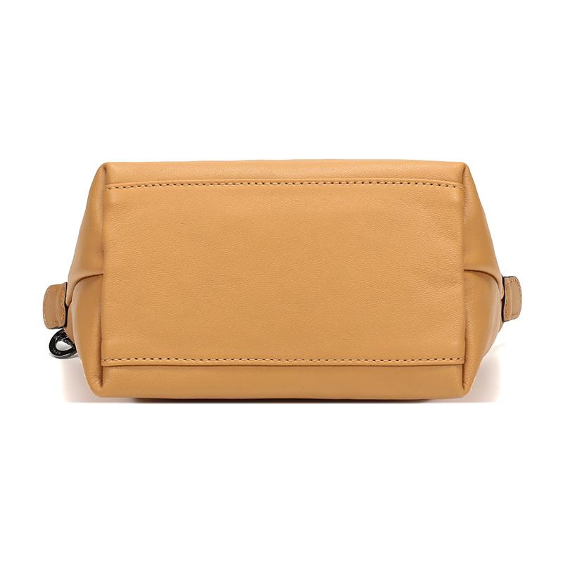 Longchamp Le Pliage Cuir 17 Lambskin Dumpling Bag Mini Women handbags Honey 1500757P15