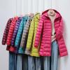 Giacche Piumino da Donna Giacca in Piuma d'Anatra Autunno Inverno Calda Portatile con Cappuccio Giubbotto Antivento Parka