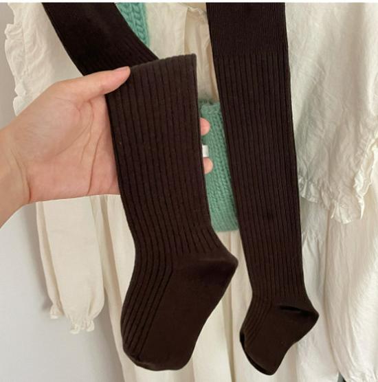 Women's Japanese-Style Color Block Over-the-Knee Socks - Solid Color, Versatile Spring/Autumn Knee-High JK Slouch Socks