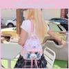 Grid Transparent Star Puppy Cartoon Girl Backpack For Student And Wear Casual