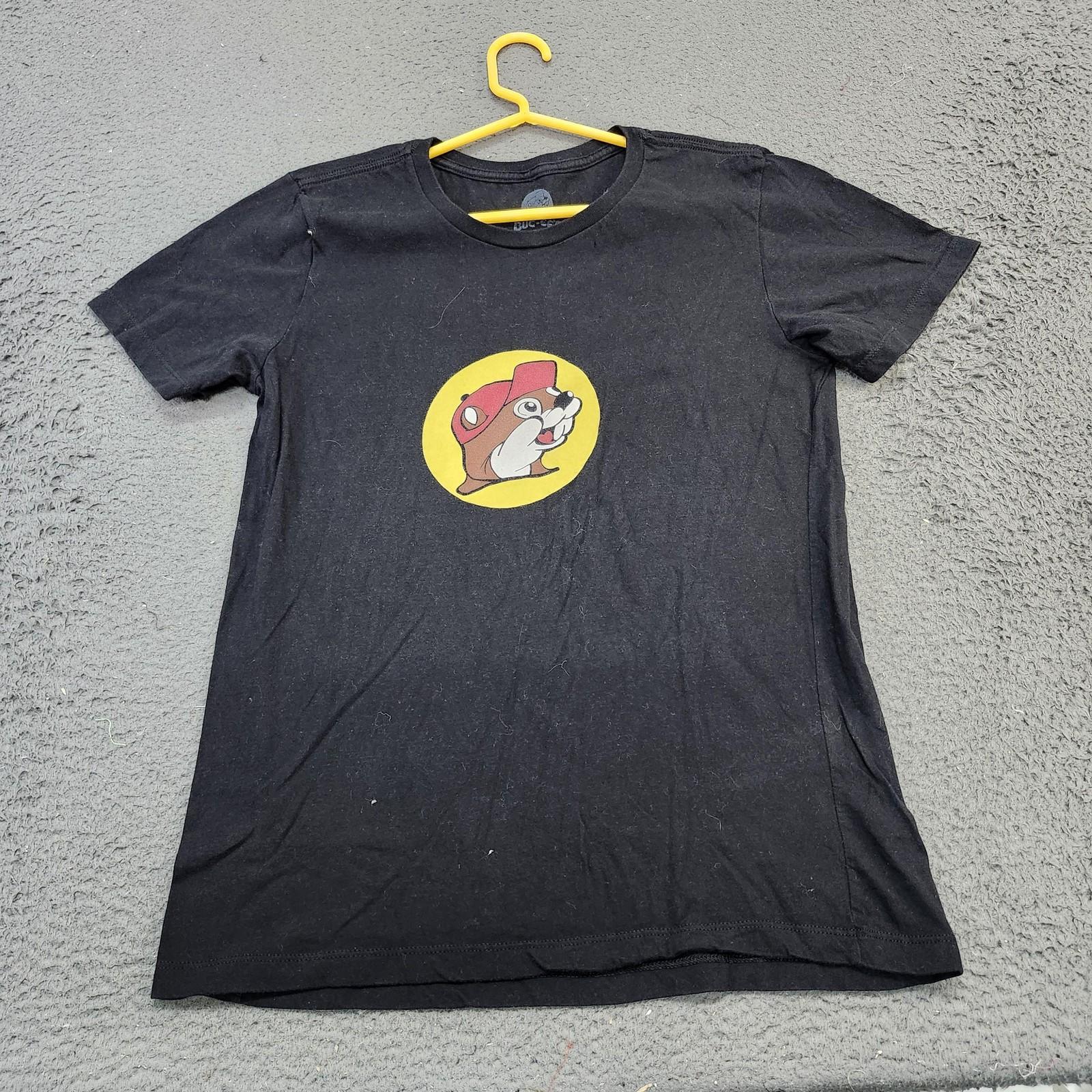 Buc-ee s Shirt Mens Medium Black Beaver Logo Graphic Tee Tagless USA Travel Unisex T-Shirt L