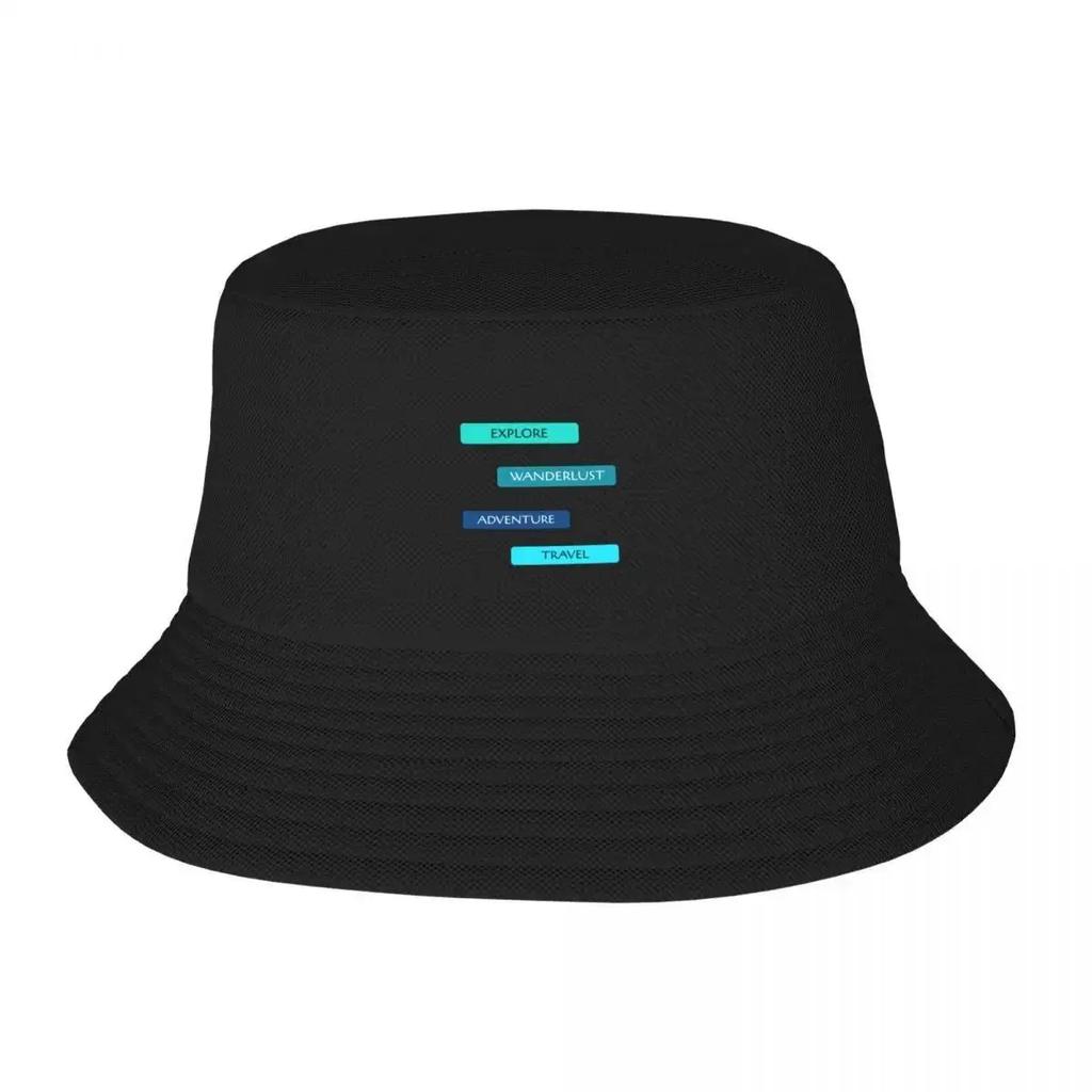 Explore Adventure Travel Wanderlust Sticker Pack Bucket Hat Hat Luxury Brand Hat Baseball Cap Unisex Luxury Brand Womens