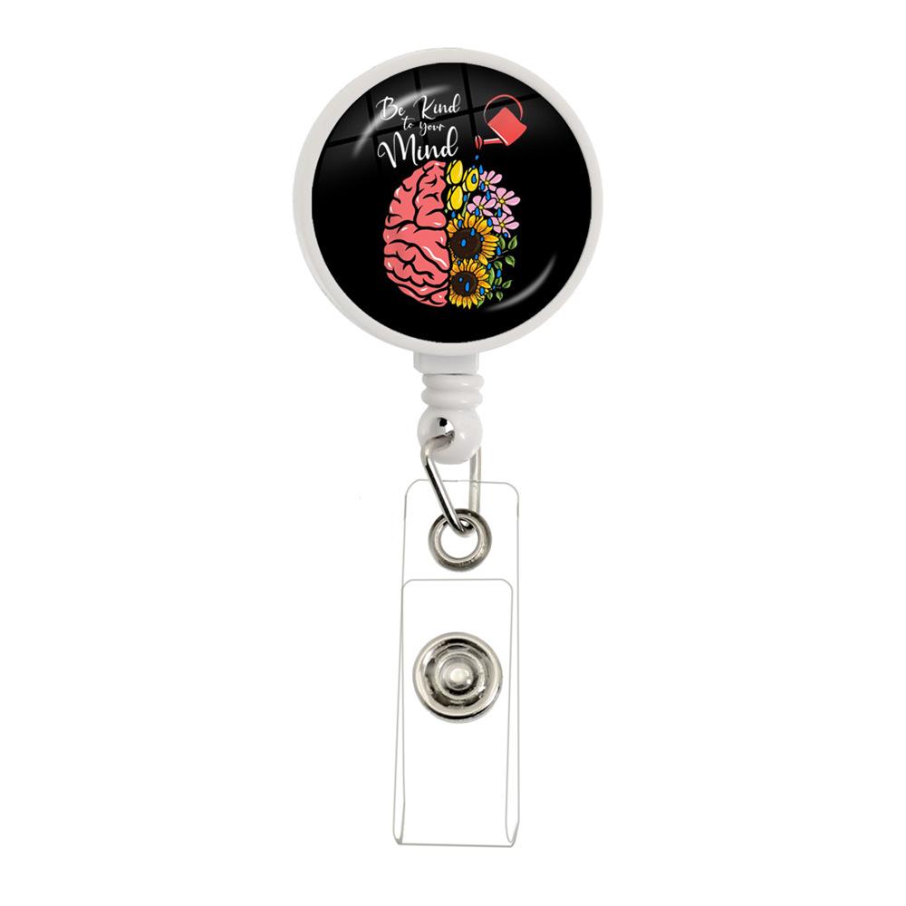 Scroll Badge Glass Id Holder Badge Holder 3 * 8cm Life Badge For Office Use Mental Health Healthcare Worker