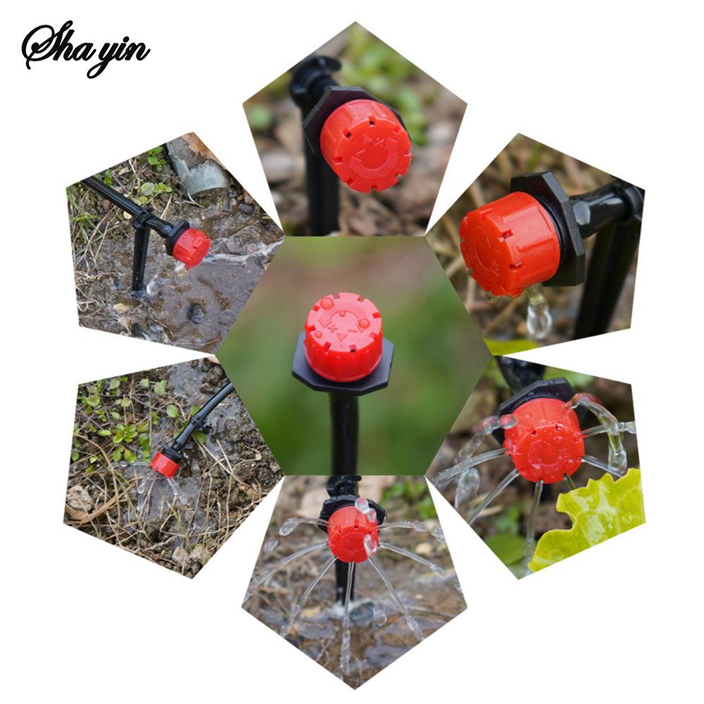 50/100pcs Adjustable Irrigation  Garden 1/4'' Emitter Dripper Micro Drip Irrigation Sprinklers for Watering System