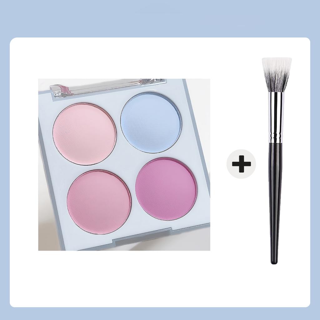 Korean four- blush,ice cream ,low-saturation pink/blue/purple,naturally brightening & contouring,perfect holiday gift