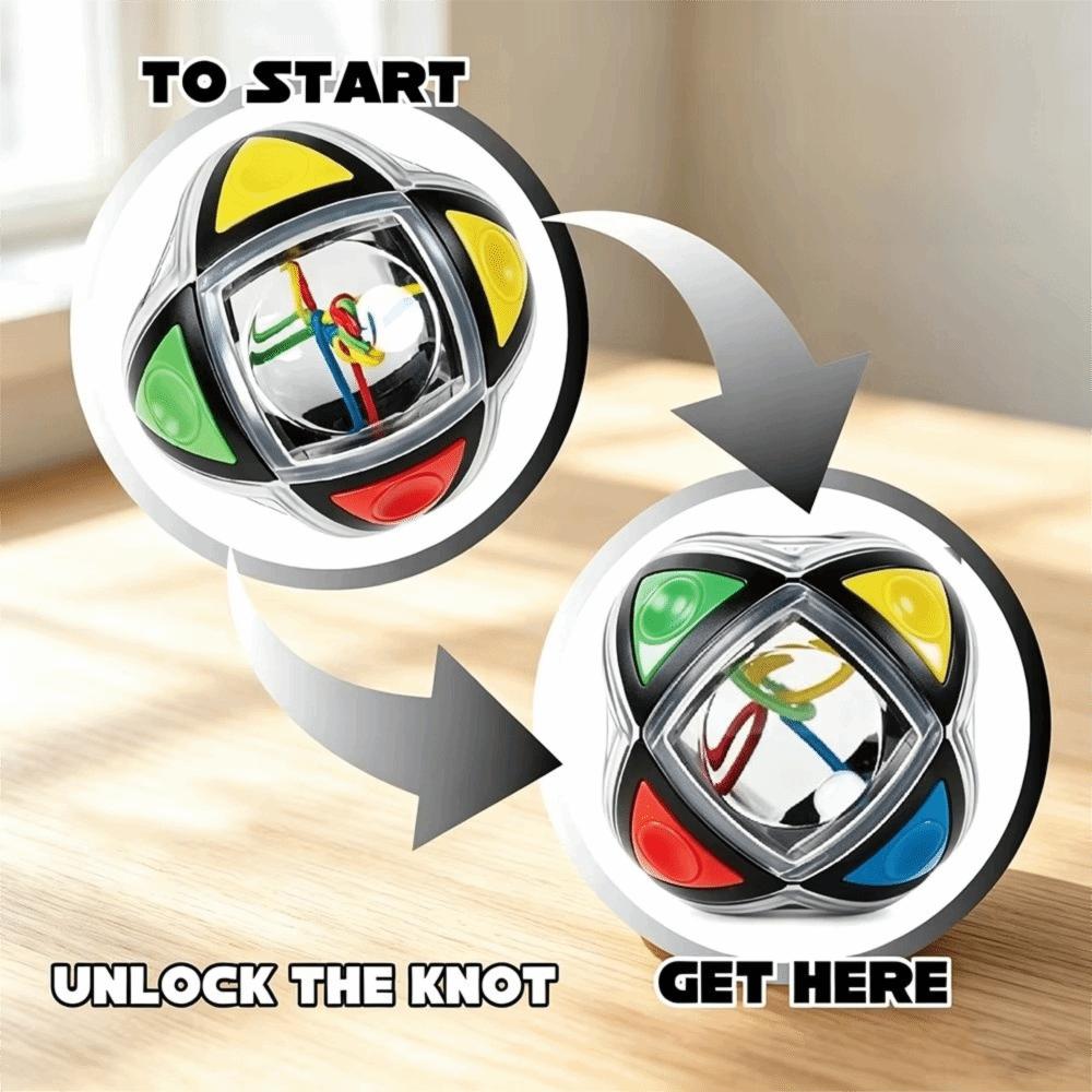 Color Matching Twisty String Cube 3D Brain Teaser Unlocking Puzzle Toy Holiday Gift