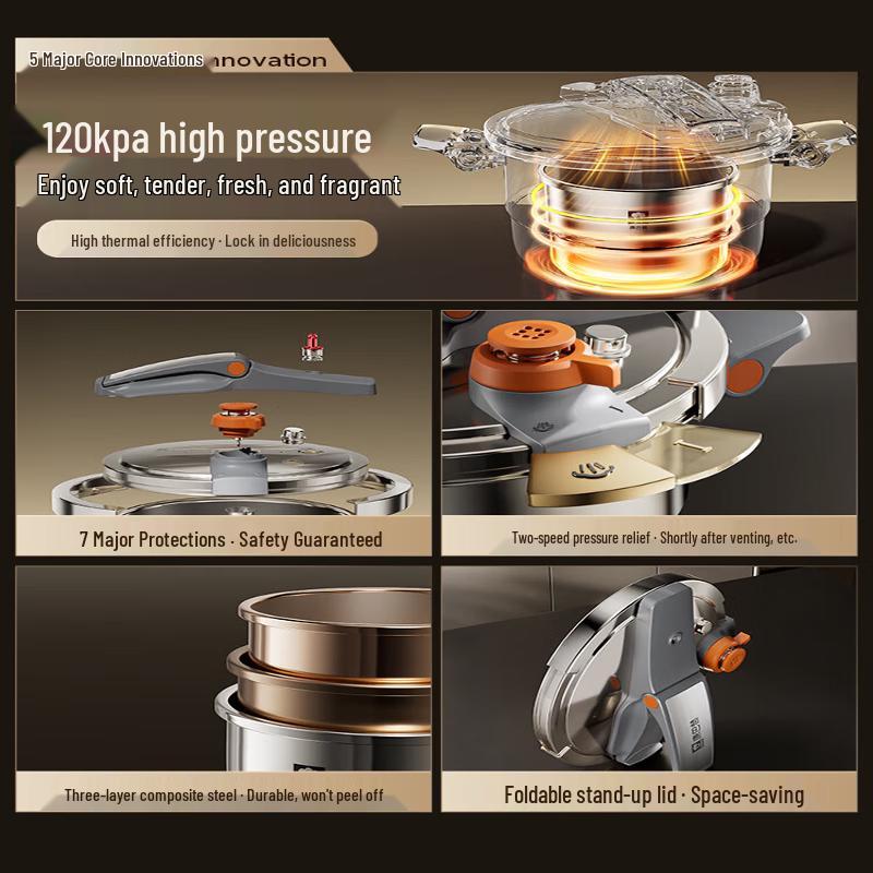 KOBACH 304 Stainless Steel Pressure Cooker