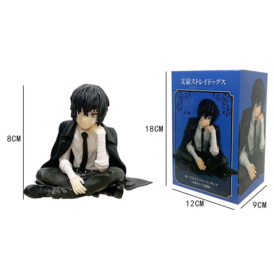 Sold Bungo Stray Dogs Nakahara Chuya Figure Dazai Osamu Action Noodles Press Model PVC Collectible Toys Birthday Gifts