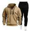Spring and Autumn Sports Sweater Set Men's Zipper Hoodie Sportswear Set Sweater Sweatpants Set