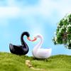 White/Black Mini Swan Garden Ornament Miniature Figurine Plant Pot Fairy Garden Decor