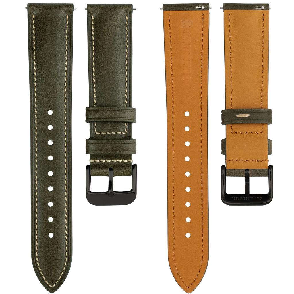 Quick Release Oil Wax Genuine Leather Watch Strap Replacement for Huawei Watch GT 2 GT 3 GT 4 GT 5 Watch 3 Pro Smart Watch