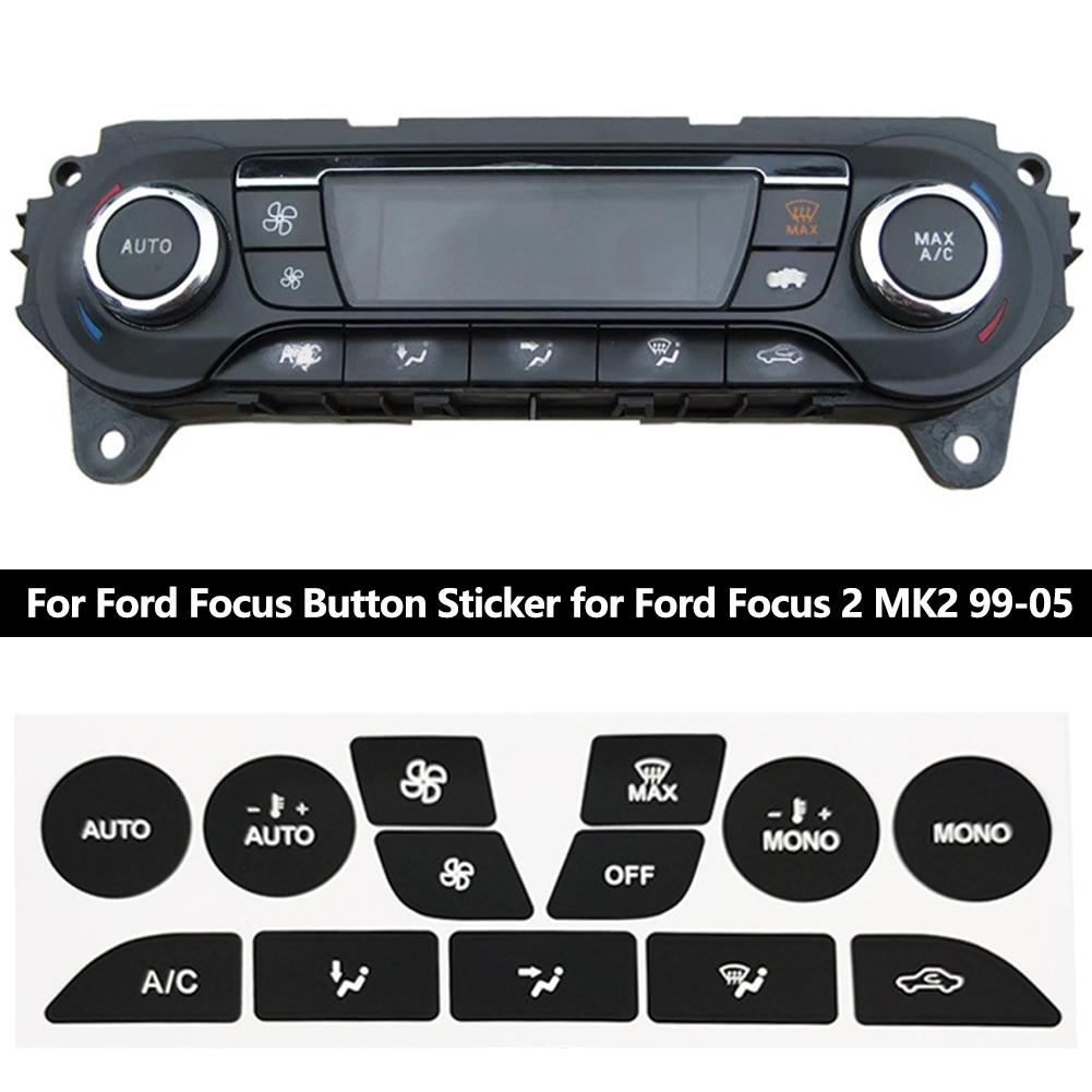 Practical Car Vinyl Climate Repair Decals Button Sticker Air Dashboard Accessories for Ford Focus 2 MK2 99-05