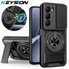 KEYSION Magnetic Phone Case for Infinix Hot 60i 4G 60 5G Hot 60 Pro Slide Camera Protection Upright Kickstand Shockproof Cover