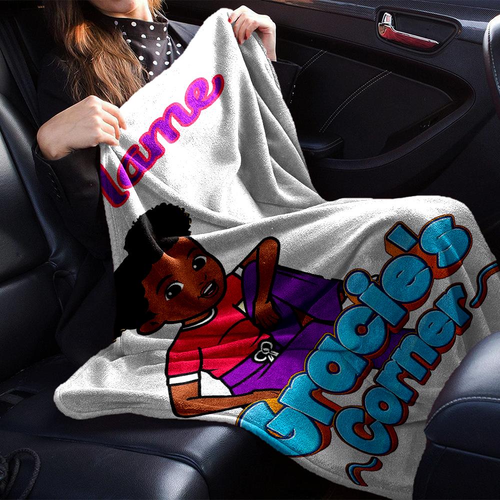 Customiz Name Personality Gracies Corner Blanket Soft &Warm Sofa Office Bed Travel Lunch Break Blanket, Gift Suitable All Seasons