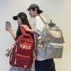 Student Print Schoolbag Letter Backpack Couple's Lightweight Large Capacity Backpack