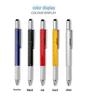 6-in-1 Multifunctional Tool Pen: Capacitive Stylus, Ballpoint Pen, Screwdriver, Ruler, Level.