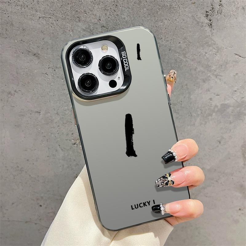 Simple lucky letter couple mobile phone case Apple 15Pro mobile phone case 14ProMax/13/12/11 personality 8