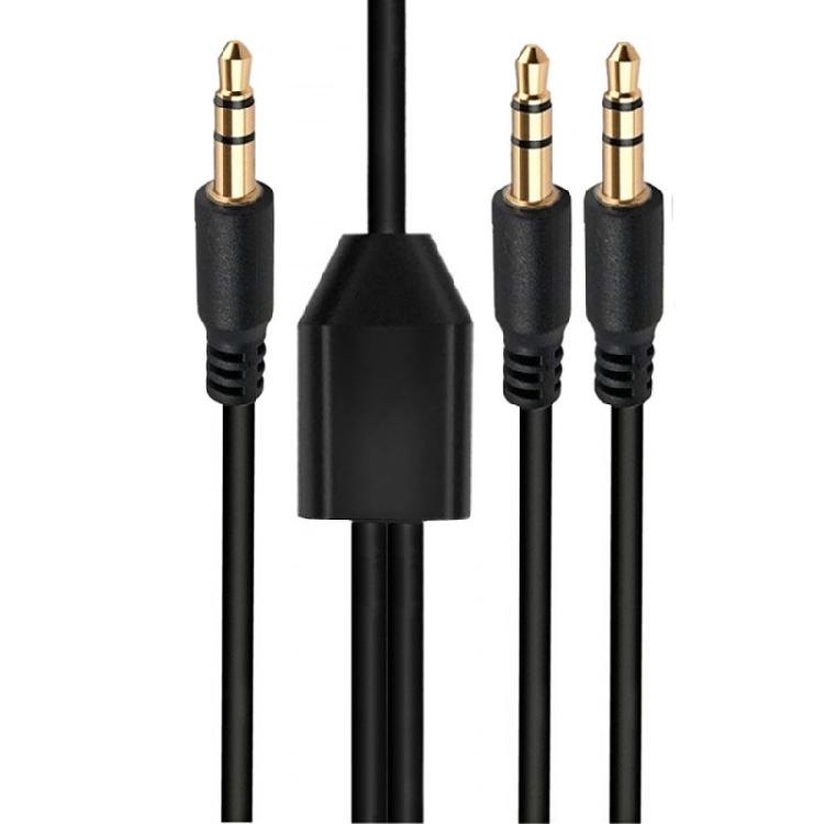 Convenient 3.5mm Audio Splitter Cable Male Male Extension for Speaker Projector