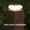 Solar Post Lights Clear Lampshade Waterproof Solar Deck Fence Cap Light Warm Light Outdoor Square Street Lamp For Garden Patio