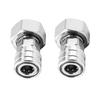 2Pcs 3/4 GHT To 1/4 Quick Connect Adapter For Pressure Washer, Stainless Steel Garden Hose Converter Fitting For Car Cleaning