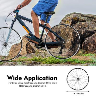 Mountain Bike Wheelset 29 Inch, Aluminum Alloy Rim Disc Brake MTB Wheelset, Quick Release Front Rear Wheels Black Bike Wheels