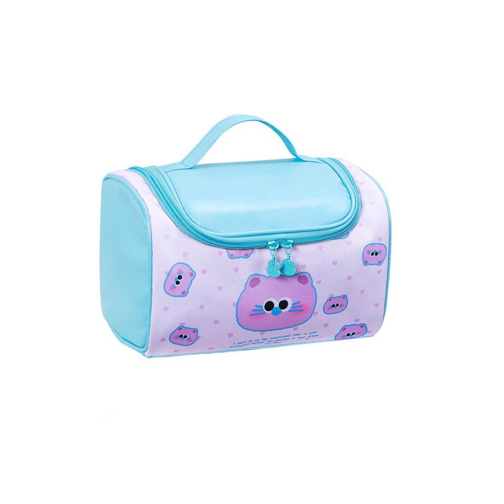Large Capacity Kitten Makeup Bag Korean Style Toiletry Bag Portable Handheld Cosmetic  Bag  Woman