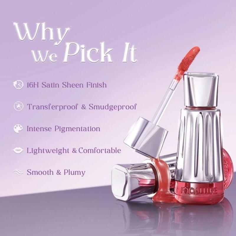 FOCALLURE - Sheen Lock Satin Glow Lip Cream - 2 Colors