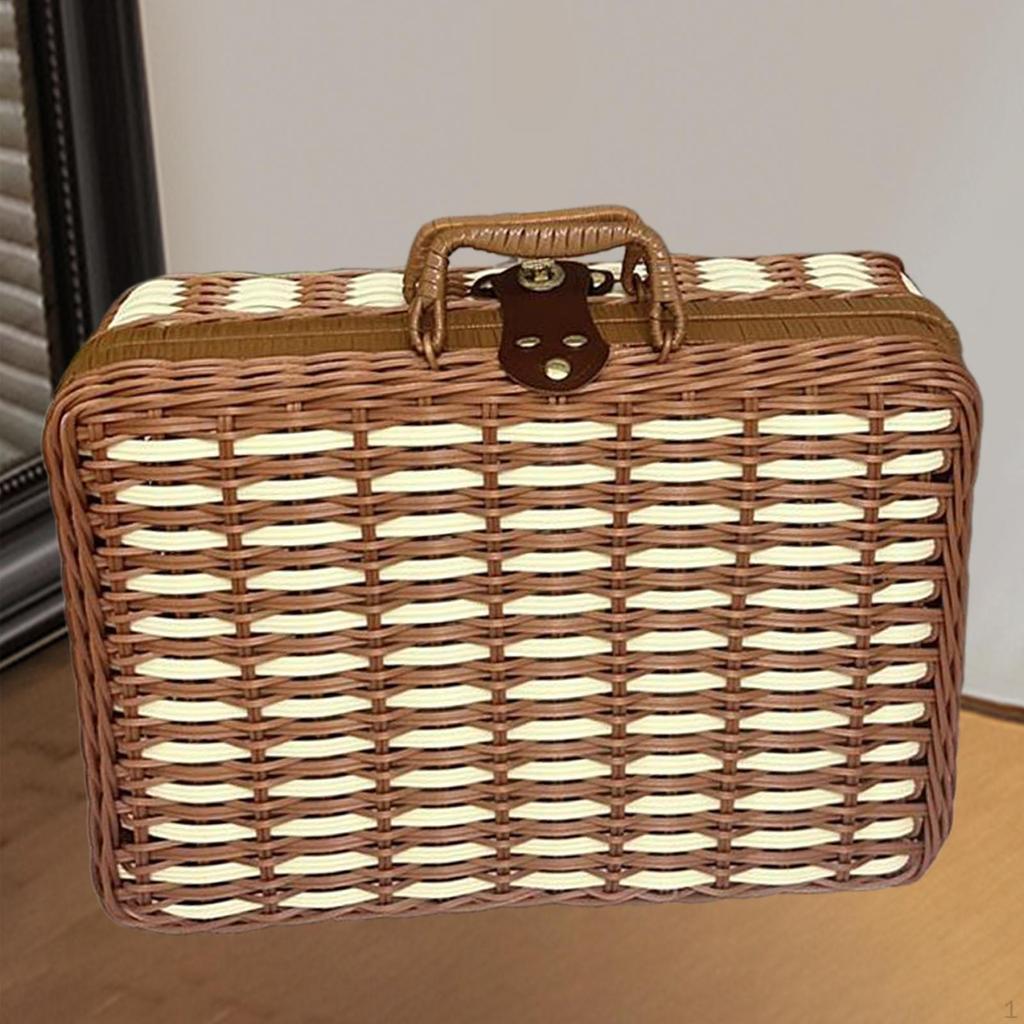 Handmade Storage Basket Festival Gift Box Suitcase for Desktop Household