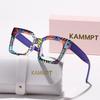 KAMMPT Vintage Square Glasses Women 2024 New Fashion Multi-color Rim Optical Frames Trendy Stylish Blue Light Blocking Eyewear