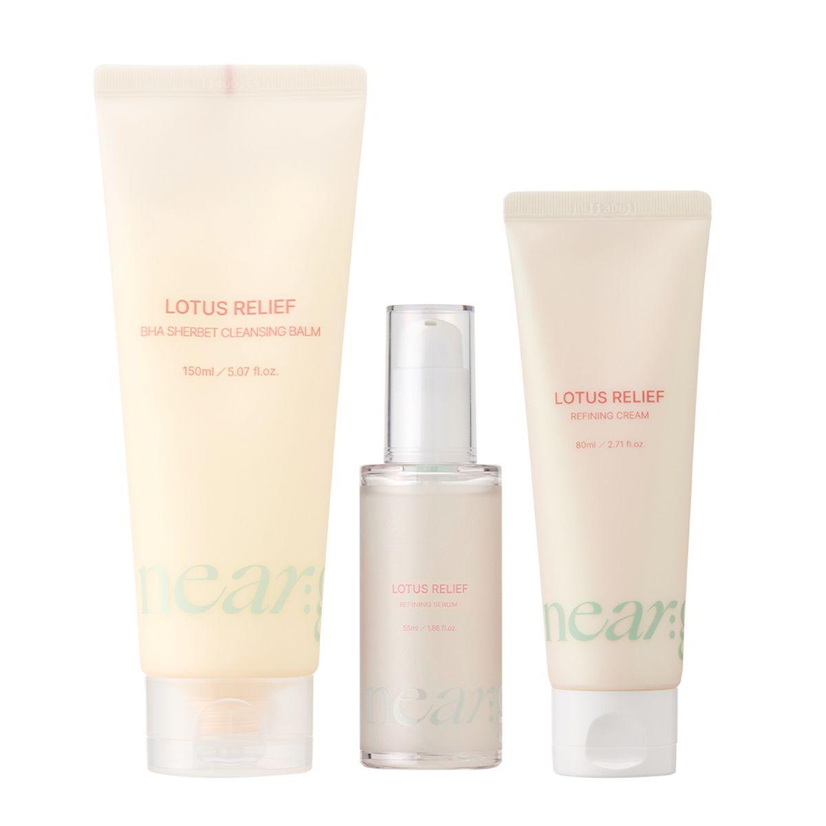 Near Garden Lotus Pore Care Set (Cleansing Balm + Serum + Cream)