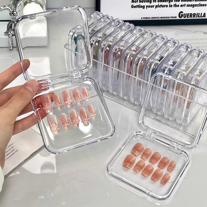 10Pcs Transparent Storage Box for Nail Jewelry. Glass Bead String, Jade, and Stationery Storage Box. Wearing Armor for Storage