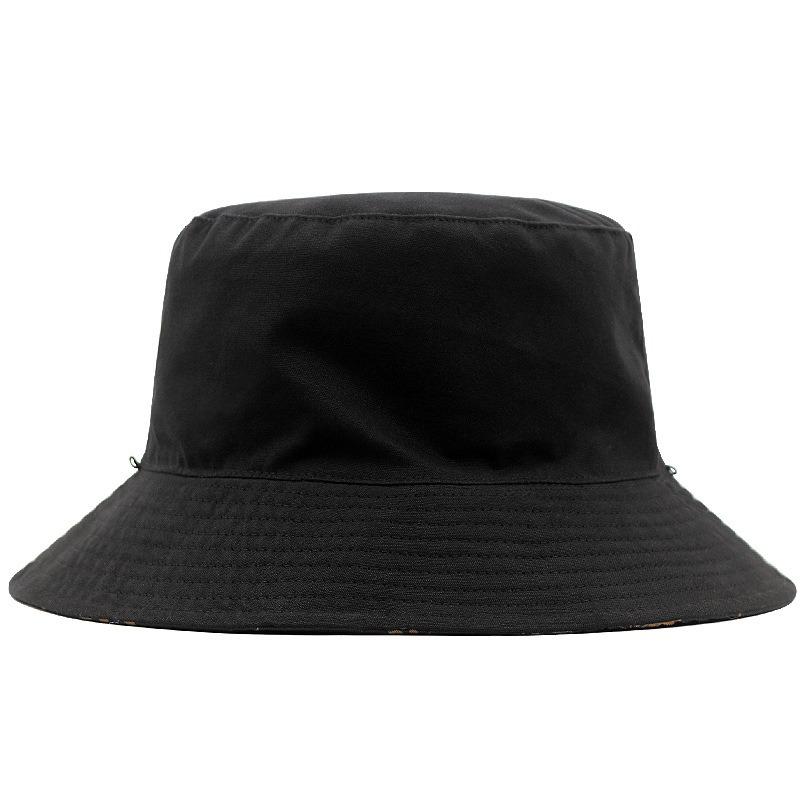 Big Head Circumference Bucket Hat Male Large Size Casual Double-sided Wearing Maple Leaf Large Sun Hat
