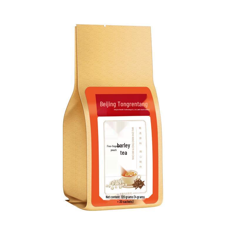 Five-Finger Peach & Coix Seed Tea with Red Bean & Poria, 120g - Ideal for Late Nights
