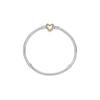 Pandora Round Arch Gold Heart Buckle Snake Shape 925 Silver Bracelet Women's Style 599380C00