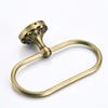 Elegant Oval Metal Towel Rings with Embossed Not Slip Base Stand for Secure Towel Holding In Modern Classical Bathrooms
