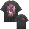 Summer Hot Sale Japanese Anime Dandadan Washed Vintage Graphic Tshirt Y2k Men Women Punk Top Gothic Cotton Oversized Tshirt