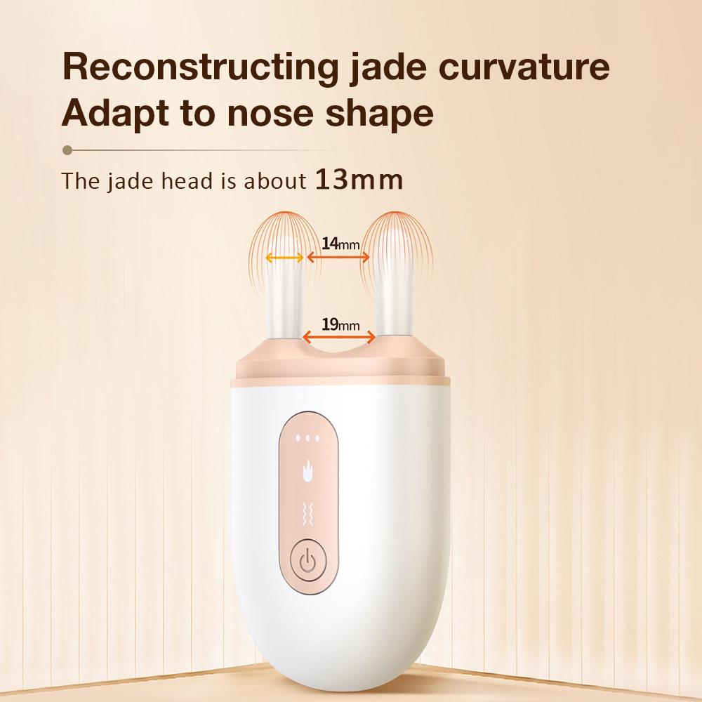 Electric Nose Pad Massage, Multi-functional Vibration Hot Compress Facial Lift Massage Nose Pad