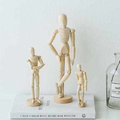 Artisanat Matériel de croquis Ornements d'artiste Croquis Dessiner Membres mobiles Modèle de figure Figurines d'action Mannequin en bois