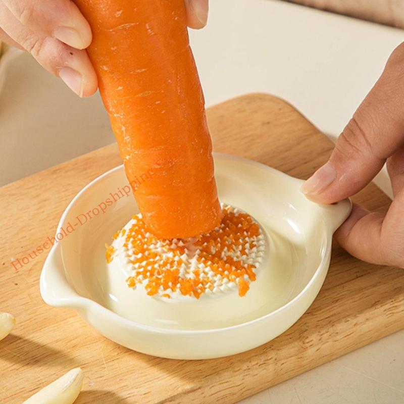 Multifunctional Ceramic Garlic Crusher for Preparing Garlic Pastes Gingers Puree and Seasonings Vegetable Grater Grinder