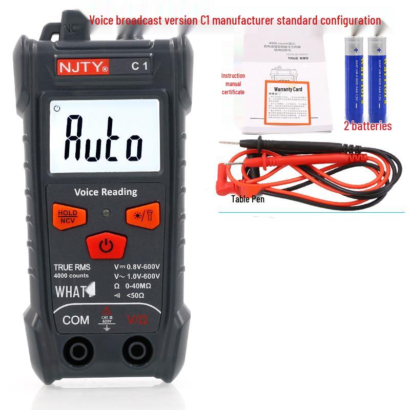 Tianyu C1 Intelligent Auto-Range Digital Multimeter with Voice Broadcast