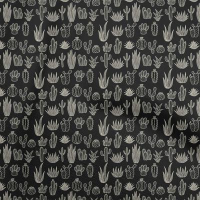 Cotton Flex Black Fabric Cactus Quilting Supplies Print Sewing Fabric By The Yard 40 Inch