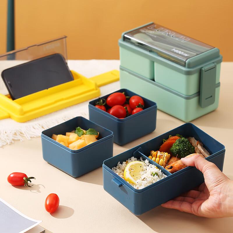 Morandi Double-Layer Multi-Compartment Lunch Box