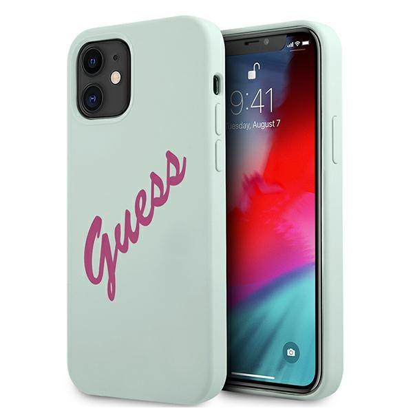 Guess Guhcp12Slsvsbf Iphone 12 Mini5,4 Niebieski Fuksja/Blue Fuschia Hardcase Silicone Vintage